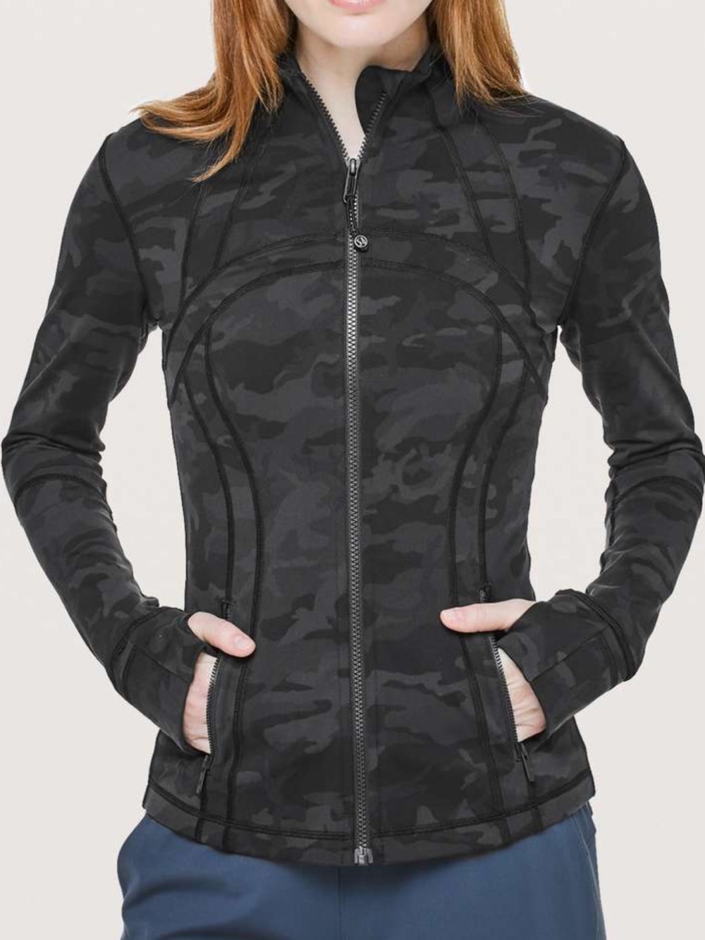 Lululemon Sz 10 Define Jacket Incognito Camo Multi Grey Full Zip Athletic Gym。